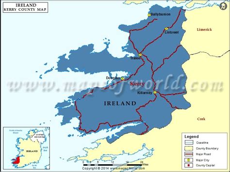 County Kerry Ireland Map | County Kerry Map