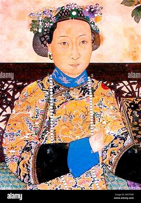 . Imperial portrait of Empress Dowager Cixi of China . Mid 1800s. Palace Painter 187 Empress ...