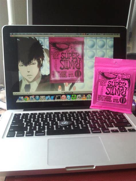 Been watching Psycho-pass today, when suddenly saw the same pack of strings which I had on my ...