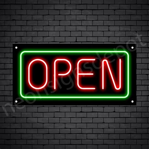 Buy Horizontal Neon Open Sign Online - Neon Signs Depot