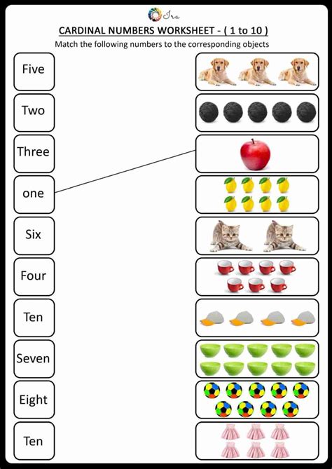 Free Downloadable Cardinal Numbers English Worksheets For | Math for kids, English worksheets ...