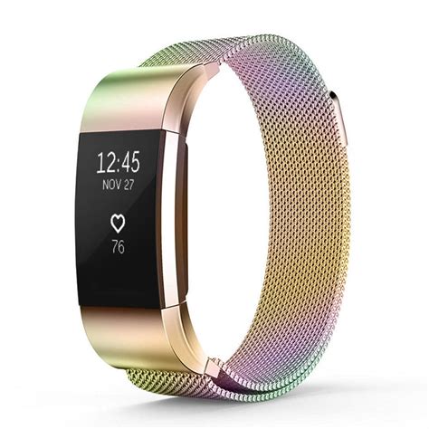 Mignova - Fitbit Charge 2 Accessories, Mignova Magnetic Milanese Loop Stainless Steel Wrist ...