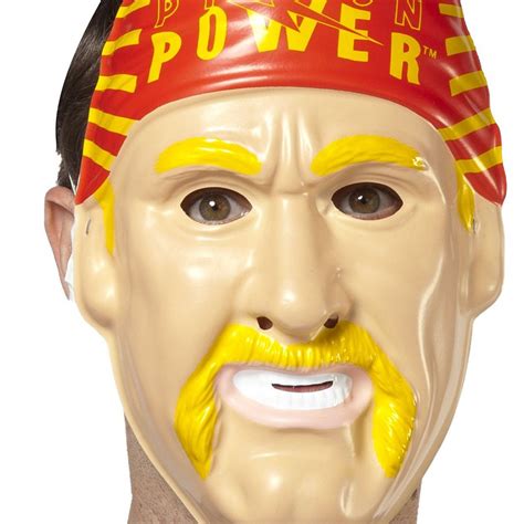 Hulk Hogan PVC Mask WWF WWE Costume Hulkamania 90s Face Bandana Python Power - Walmart.com