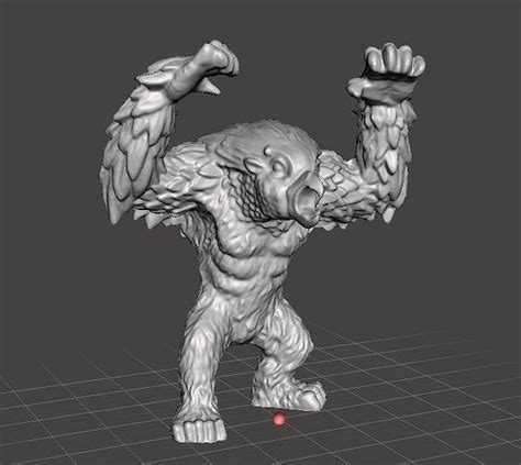 OWLBEAR CREATURE MINIATURE MODEL FOR FANTASY GAMES DND AND RPG 3D model 3D printable | CGTrader