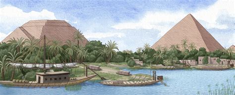 Khufu branch of Nile River once flowed close enough to Giza to carry the stones needed to build ...