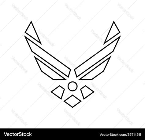 Usa us air force logo sign symbol Royalty Free Vector Image