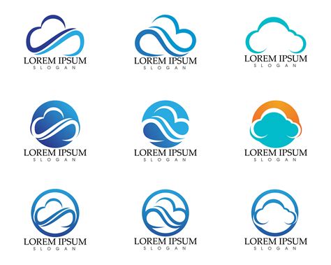 Cloud logo template vector illustration design icons 604733 Vector Art at Vecteezy