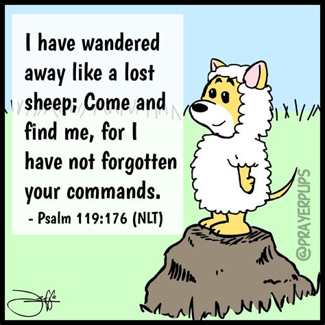 Psalm 119:176 | Christian Cartoons From Prayer Pups Christian ComicsChristian Cartoons From ...