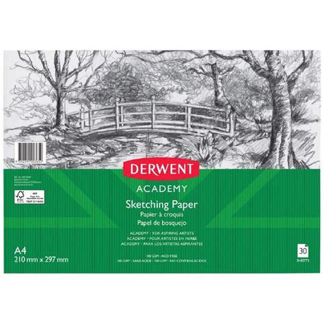 Derwent Academy Sketching Paper 100gsm 30 Sheets A4 | Officeworks