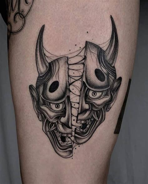 50+ Oni Mask Tattoos: Origins, Meanings & Tattoo Artists | Oni mask ...