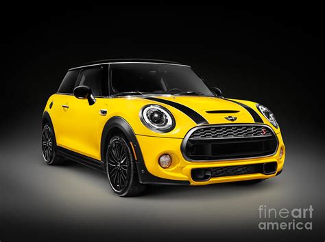 Yellow 2014 Mini Cooper S Hatchback Car Photograph by Oleksiy Maksymenko