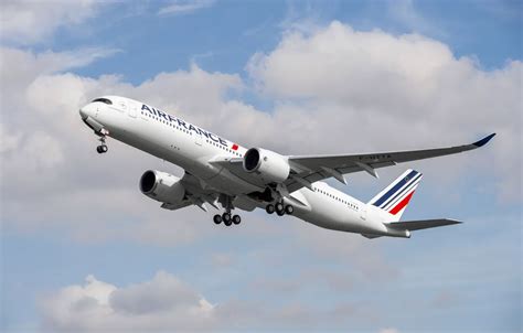 Wallpaper Landing, Airbus, Air France, Wing, Airbus A350-900, Chassis, A passenger plane, Airbus ...