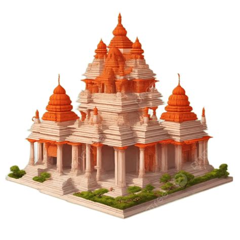 Ram Mandir Illustration Of Temple Ayodhya, Ram Mandir, Temple, Mandir PNG Transparent Clipart ...