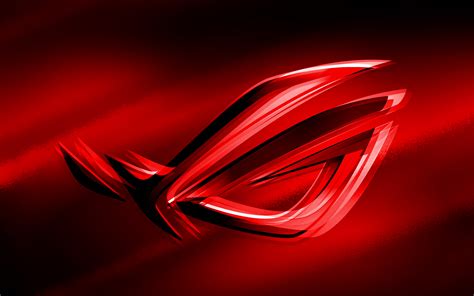 Download wallpapers 4k, RoG red logo, red blurred background, Republic ...