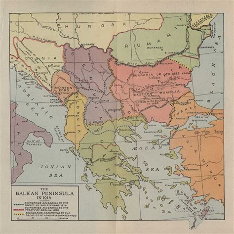 Balkan Peninsula Map 1914