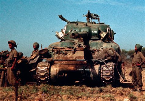 Indian Army Sherman Tank at Asal Uttar, one of the largest tank battles fought during the Indo ...