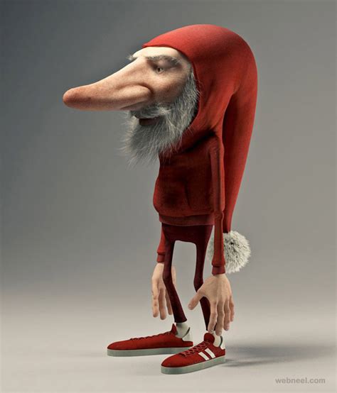 Funny Santa 3d Cartoon Character Joel Bernt 21