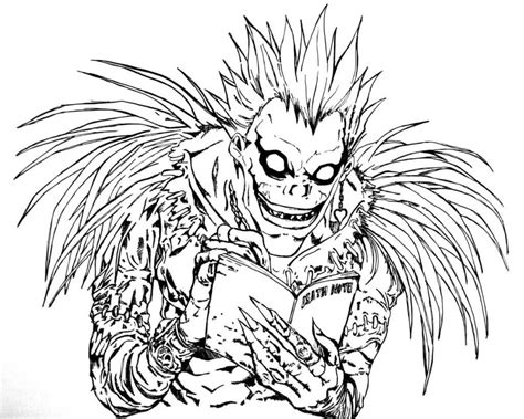 ryuk from death note Coloring Page - Anime Coloring Pages