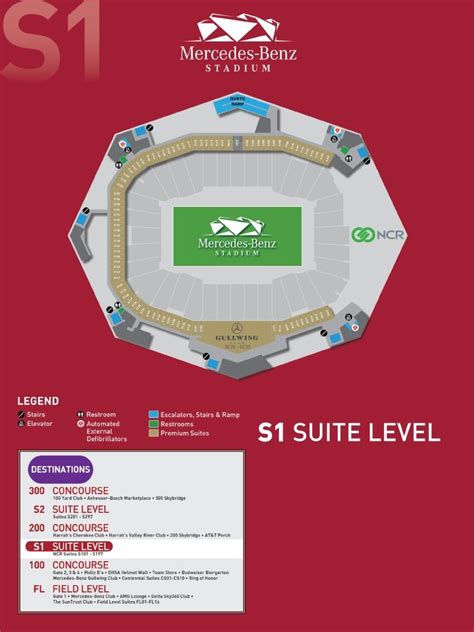 falcons stadium seating chart | Stadium, Mercedes benz, Seating charts