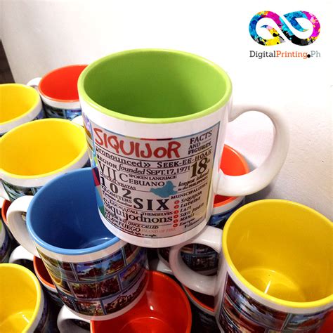 Inner Colored Mug Printing. No Minimum Order. Philippines Delivery.