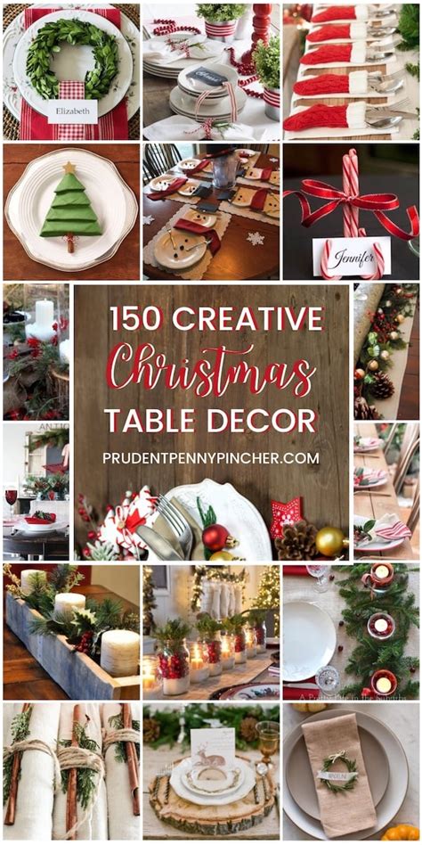 150 Creative DIY Christmas Table Decorations - Prudent Penny Pincher