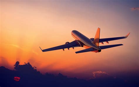 Airplane Sunset Wallpapers - Top Free Airplane Sunset Backgrounds - WallpaperAccess