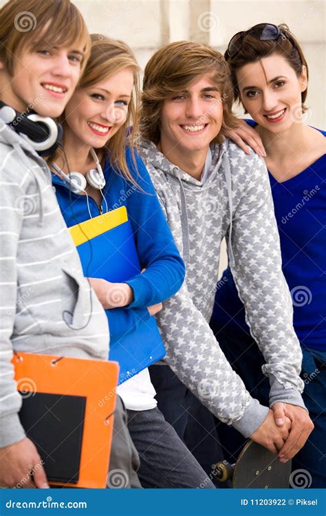 Happy students stock photo. Image of smile, book, carefree - 11203922