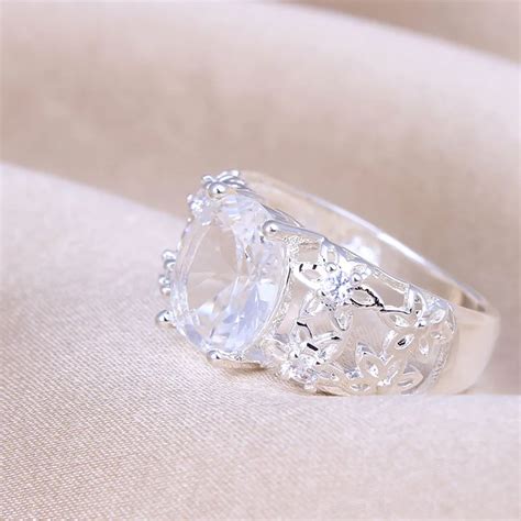 Silver plated color zircon ring - My Wedding Ideas