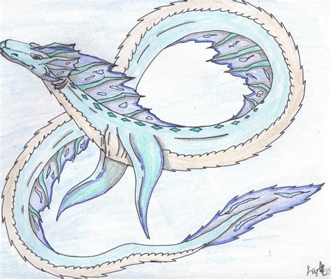 Sea Serpent Drawing at PaintingValley.com | Explore collection of Sea ...