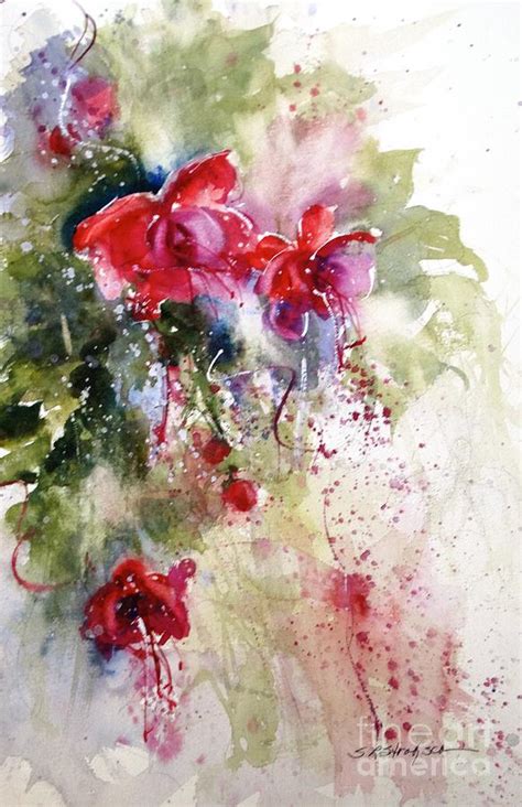 Fuschia Painting by Sandra Strohschein