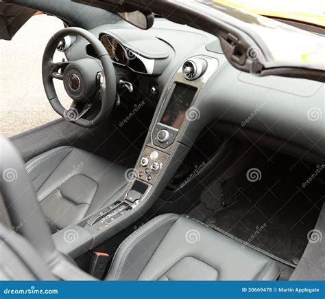 Luxury sports car interior stock photo. Image of seat - 30669478