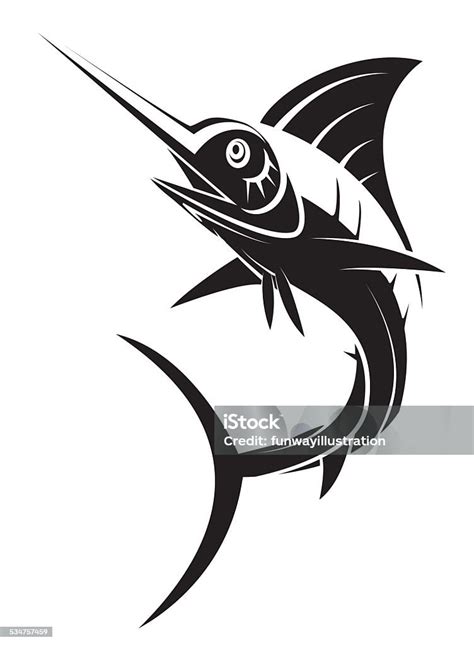 Marlin Fish Tattoo Stock Illustration - Download Image Now - Animal, Animal Wildlife, Badge - iStock