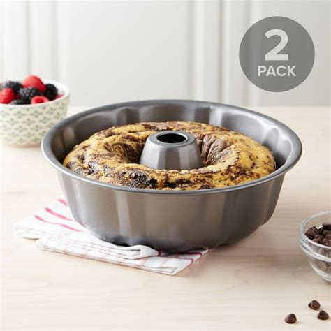 Tasty 9" Non-Stick Fluted Tube Cake Pan, Set of 2 - Walmart.com - Walmart.com