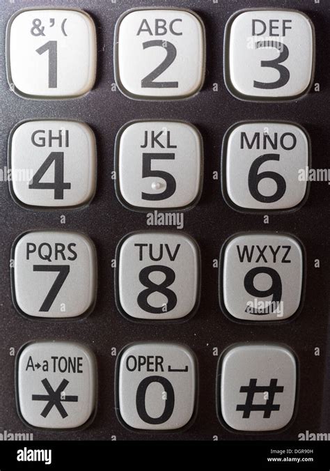 The keypad of an old fashioned wireless phone Stock Photo - Alamy