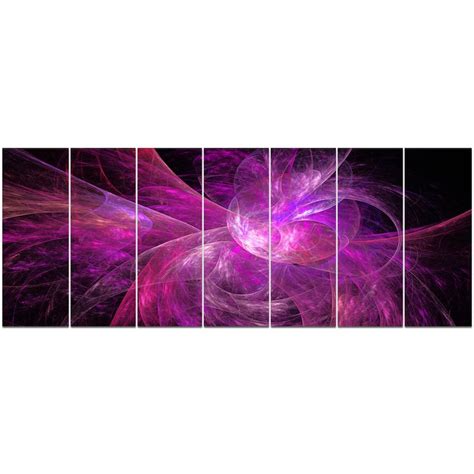 Designart "Purple Fractal Abstract Illustration" Abstract Wall Artwork - Bed Bath & Beyond ...