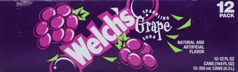 Welch's Grape Soda, 12 Cans/12 Fl Oz - Ralphs