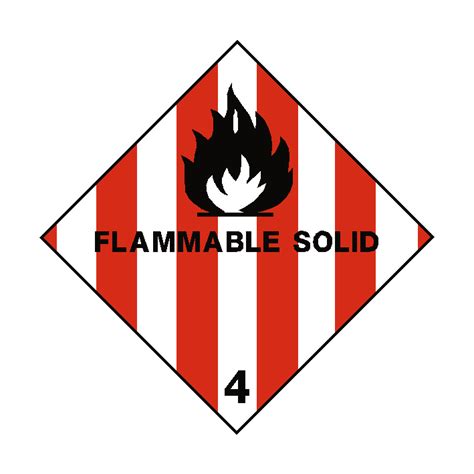 Flammable Solids 4 Label | Safety-Label.co.uk