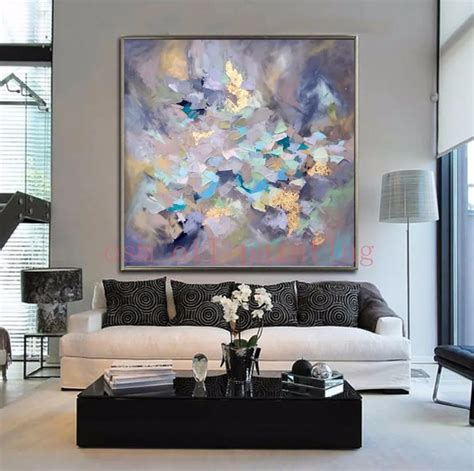 100% Handmade Modern Abstract Wall Art Decor Acrylic Canvas Pictures ...