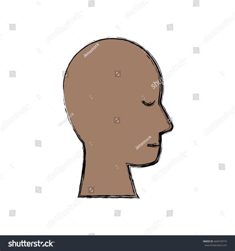 Human Head Profile Silhouette Isolated On Stock Vector (Royalty Free) 669418774 | Shutterstock