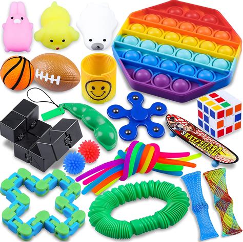 Toyly 24 Pack Sensory Toys Set,Fidget Packs,ADHD Toys for Kids,Toys for Reducing The Stress and ...