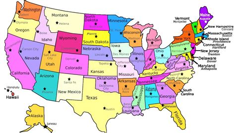 Us Map With States Labeled Printable