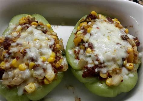 Stuffed Chayote Squash Recipe by kellysuepeak64 - Cookpad