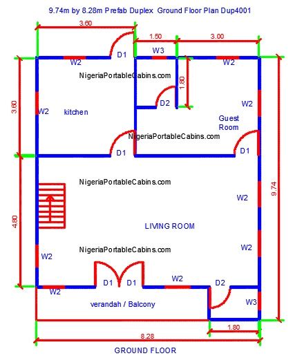 Duplex House Plans Nigeria - Free Duplex Floor Plans. Free Download.