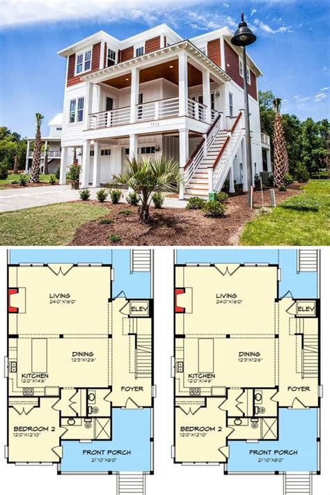 2 Story Beach House Floor Plans - floorplans.click