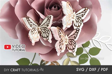 3D Butterfly SVG Template 1 – DIY Craft Tutorials