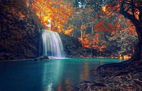 Waterfall At Sunset Wallpapers - Wallpaper Cave