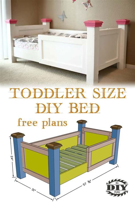 How to Build a DIY Toddler Bed Using Contruction Lumber - TheDIYPlan | Diy toddler bed, Diy bed ...