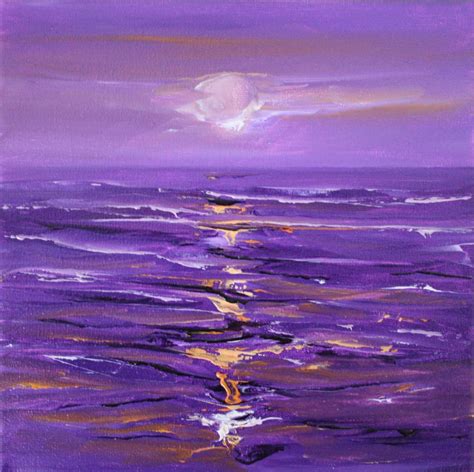 Purple Sunset (2017) Oil painting by Linda Monk | Fondos de pantalla de ...