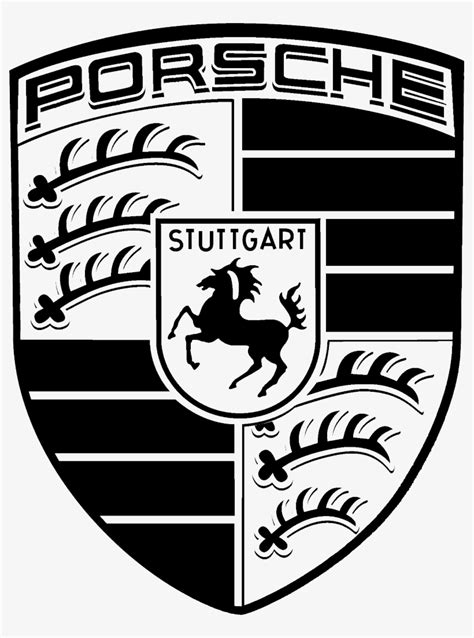 Porsche Vector Symbol Svg Download - Porsche Logo Black And White Vector PNG Image | Transparent ...