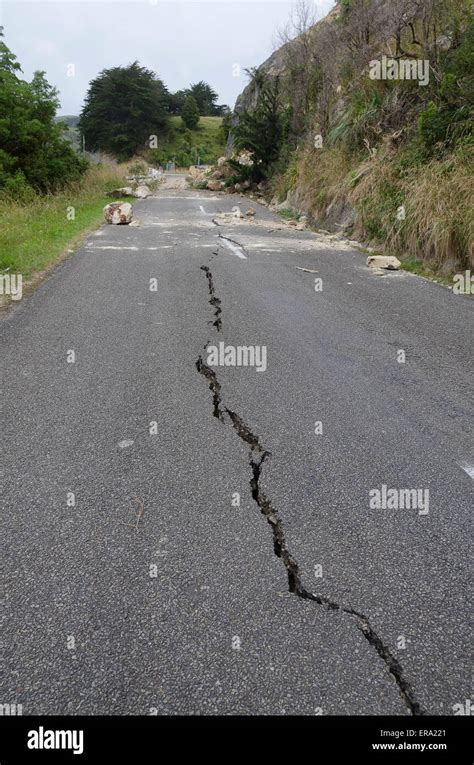 Earthquake Crack In Road